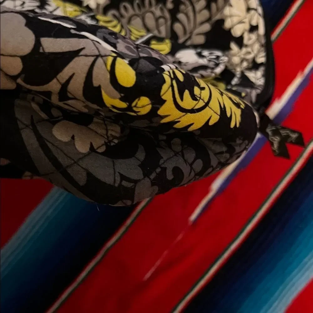 Vera Bradley Stylish Black and Yellow Floral Backpack